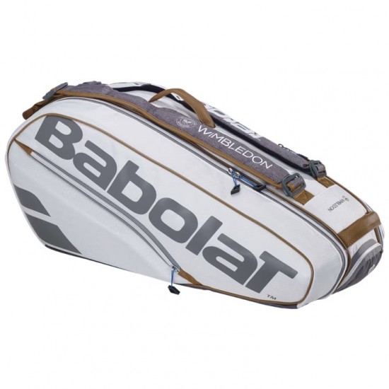 RAQUETEIRA BABOLAT PURE WIMBLEDON X6 - BRANCO/CINZA RAQUETEIRA BABOLAT PURE WIMBLEDON X6 - BRANCO/CINZA